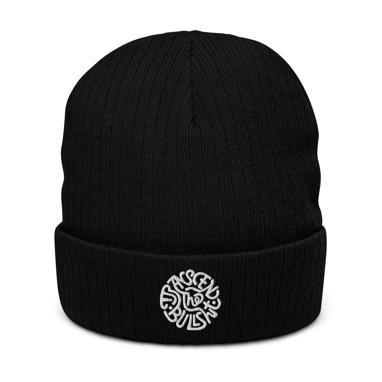 Transcend the Bullshit Ribbed Knit Beanie